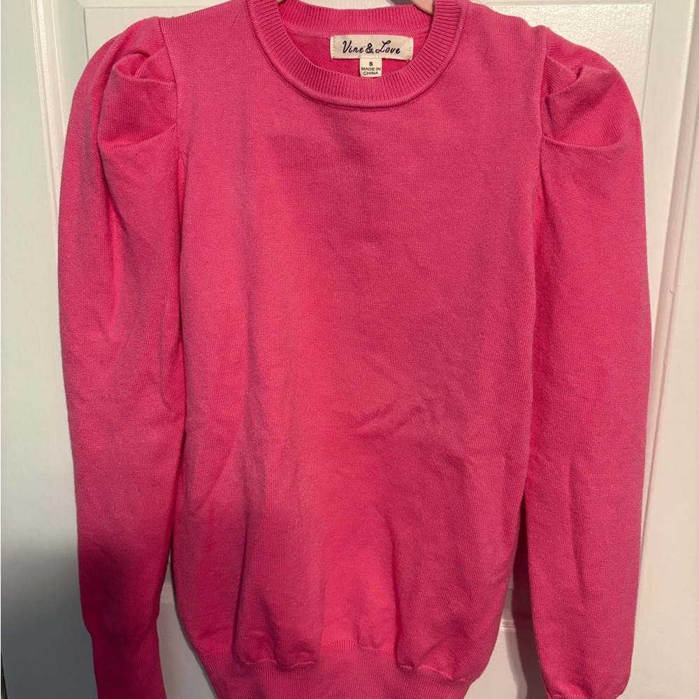 Vine & Love Vibrant Pink Knit Top